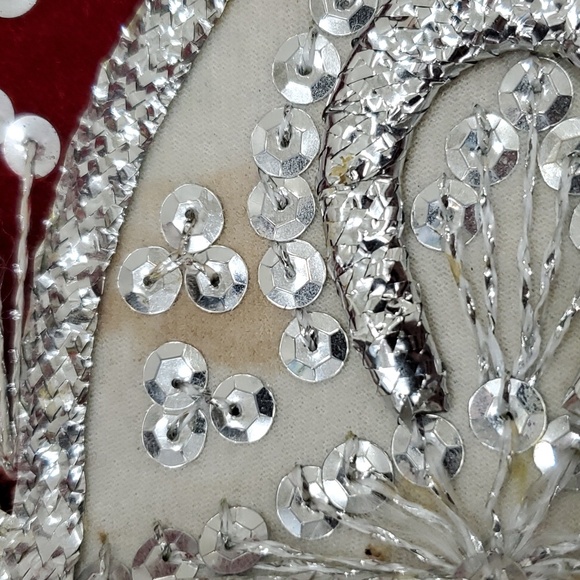 Luna genuine Sombrero child's red velvet silver sequins - Picture 9 of 12